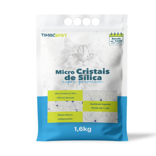 Areia Higiênica TimbóPet Micro Cristais Sílica Super Premium para Gatos 1,6kg em Oferta na Shopee