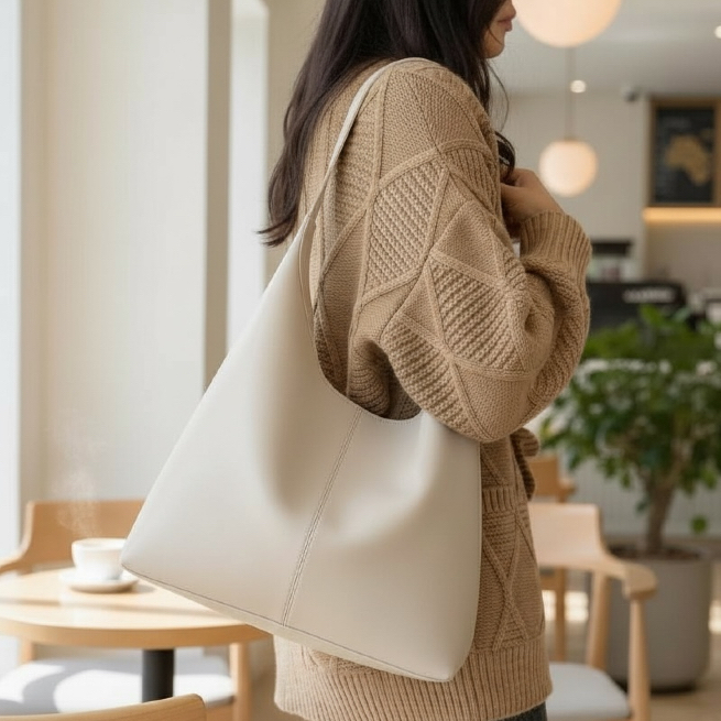 Bolsa Feminina Estilo Hobo Tote 3 cores em Oferta na Shopee