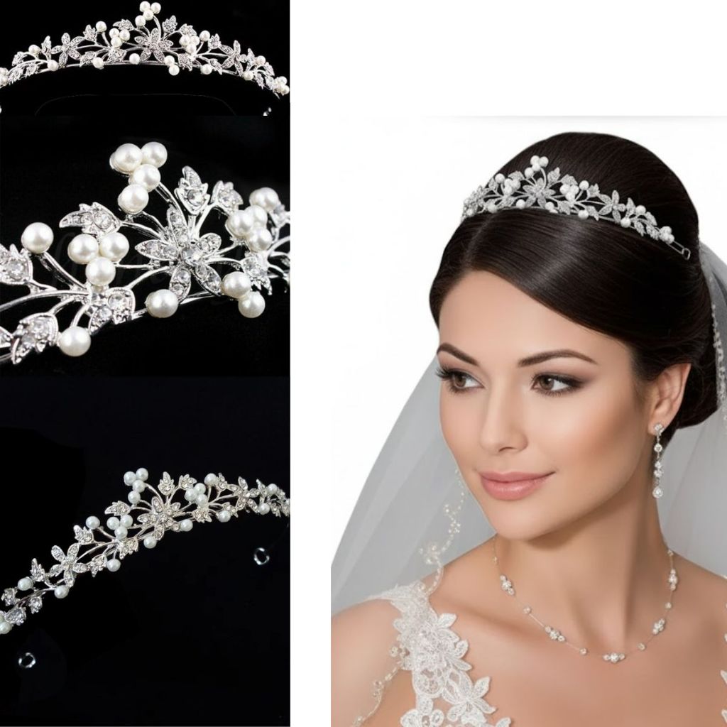 Coroa Tiara Para Noiva Debutante Daminha Miss Casamento Formatura Princesa Strass