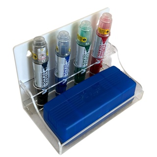 Suporte Organizador para Apagador e 4 Canetas Pincel Quadro Branco Acrílico Dupla Face e parafusos em Oferta na Shopee