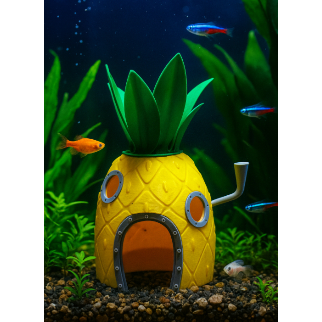 Casa do Bob Esponja para Decoração Aquário – Toca/Esconderijo de Peixes em Oferta na Shopee
