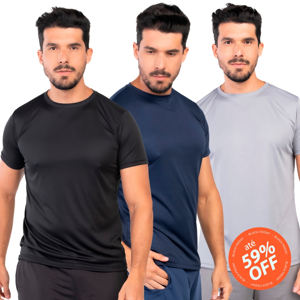 Camisa Dry Fit Masculino Academia Treino Secagem Rápida LVF2-A