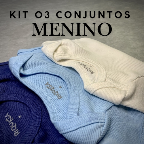 Kit Body Bebe Manga Curta 3 Pecas Algodao Menino Verao em Oferta na Shopee