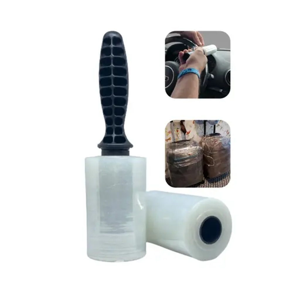 Kit 30 Rolos Filme Stretch 10Cm (100 METROS) + 2 Cabo Aplicador