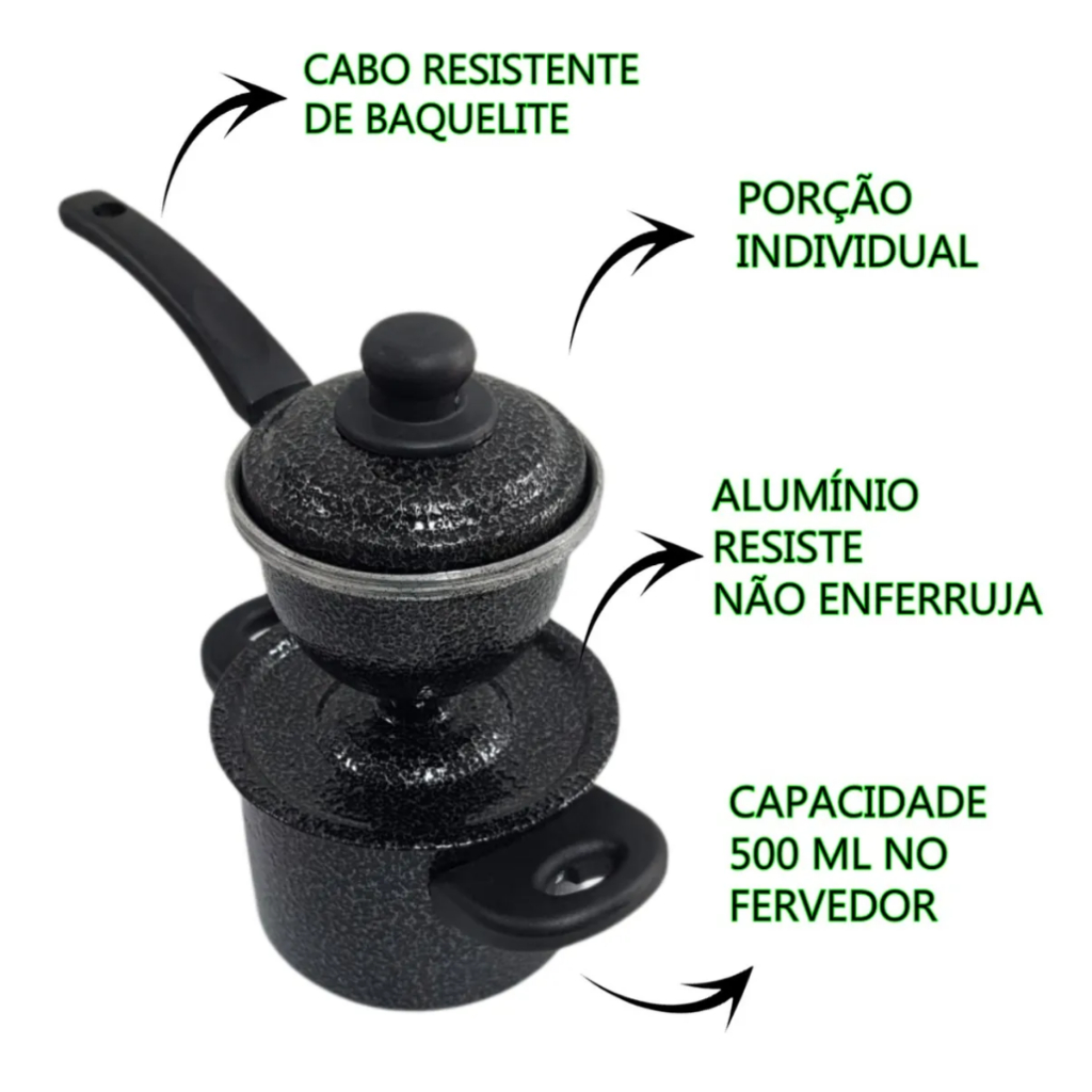 Cuscuzeira Individual Antiaderente Cozimento a Vapor Peitinho