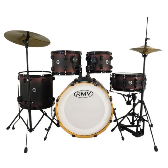 Bateria Rmv Infinity 22 Adultos Com Prato e Banco Vermelha