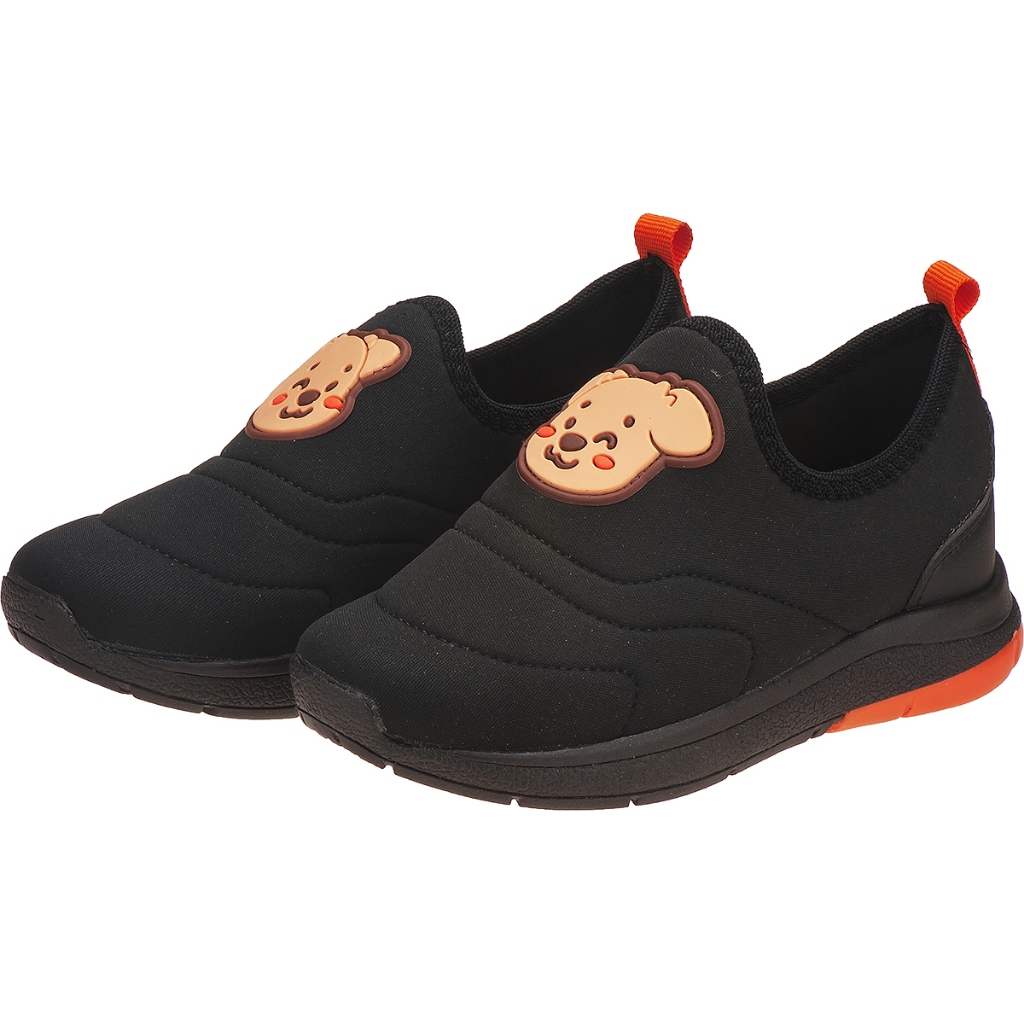 Tênis Infantil Calce Facil Shopito Preto com Laranja Kidstep