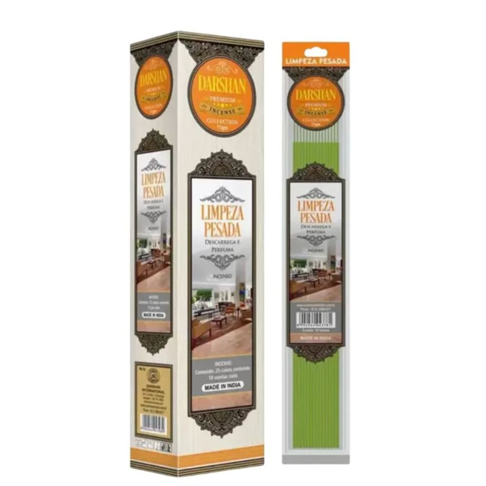 Incenso Darshan Premium Limpeza Pesada 15g Limpeza Pesada