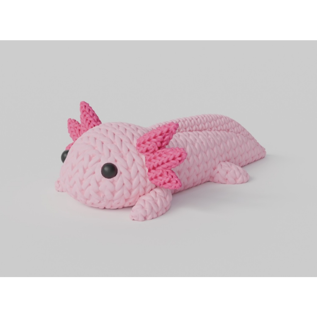 AMIGURUMI AXOLOTE AXOLOTL NATAL CRIANÇAS 3D