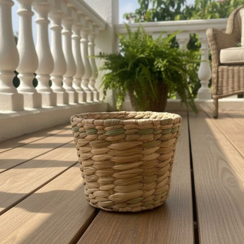 Cesto Circular de Palha de Taboa P em Oferta na Shopee