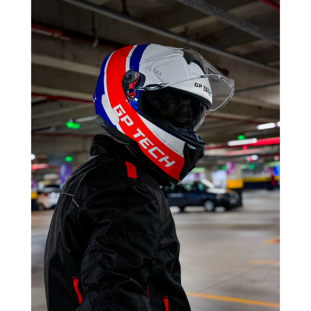 CAPACETE MOTOCICLISTA GP TECH ULTRA START SV COM VISEIRA INTERNA FUMÊ E NARIGUEIRA