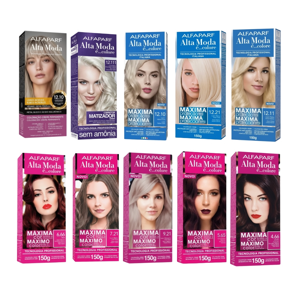 Tinta Profissional Alta Moda Alfaparf 150g Cores Especiais Duradouras Tinta Para Cabelo em Oferta na Shopee