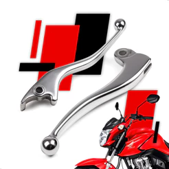 Par Manete Freio Disco + Embreagem Honda Cg Fan Titan 125 150 160 Cromado Preto