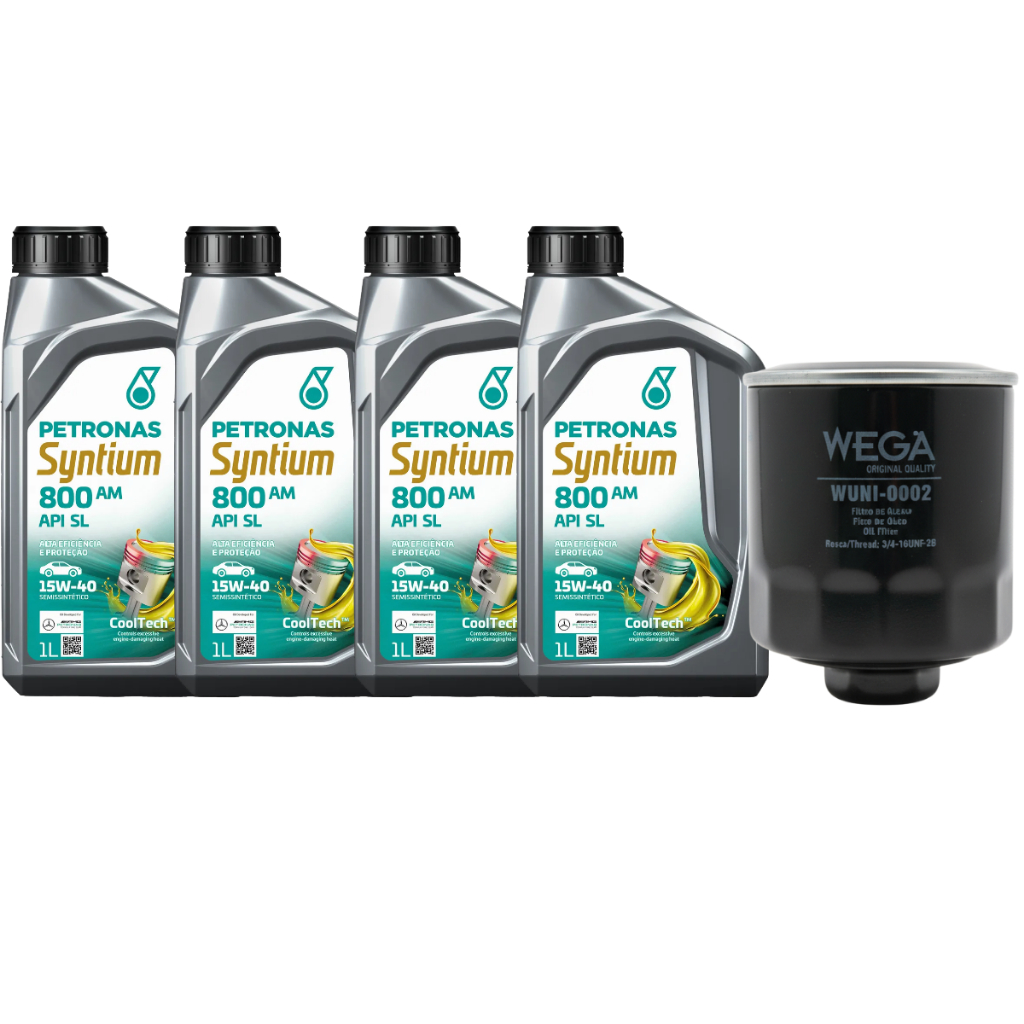Kit 4L Óleo Motor 15w40 Petronas + Filtro Vw Wuni0002 Wega