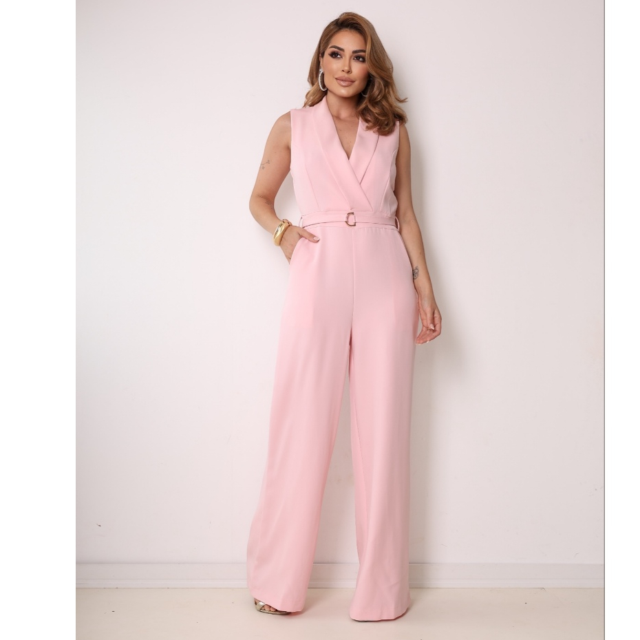 Macacão Alfaiataria Lançamento Moda Feminina COD 176