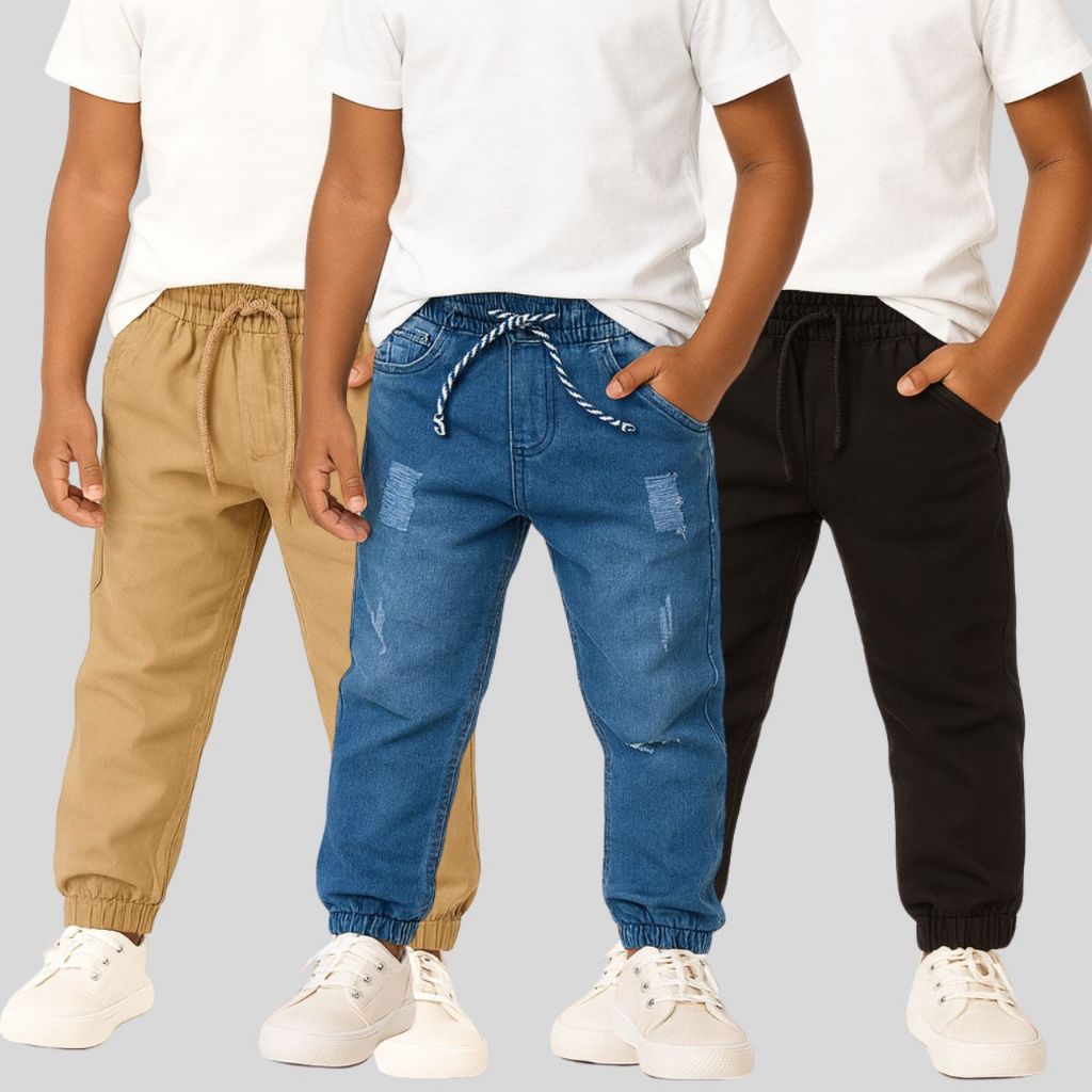 calça jogger infanitl juvenil jeans masculino promoção 04 ao 16 anos em Oferta na Shopee