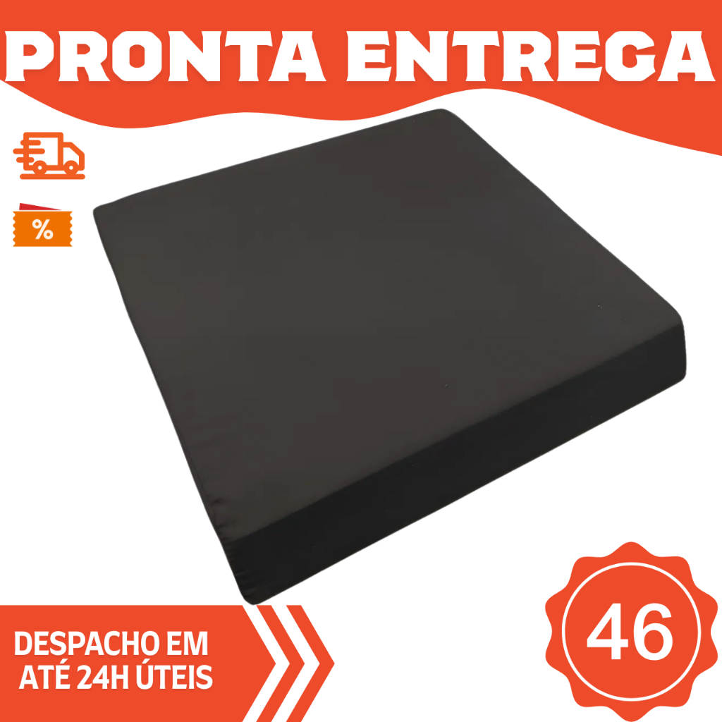 Almofada Ortobras 46 Cm Em Nylon Para Cadeira De Rodas Pronta Entrega