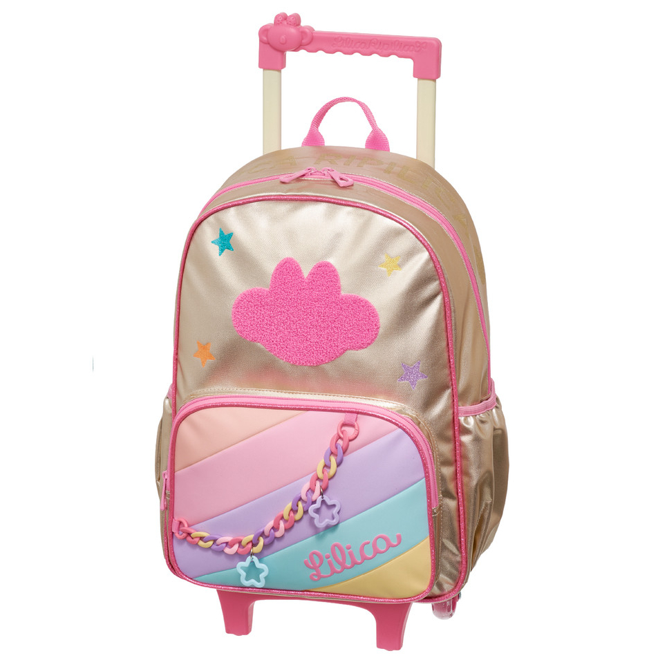 Mochila de Rodinhas Com Alças Lilica Ripilica Golden Pacific