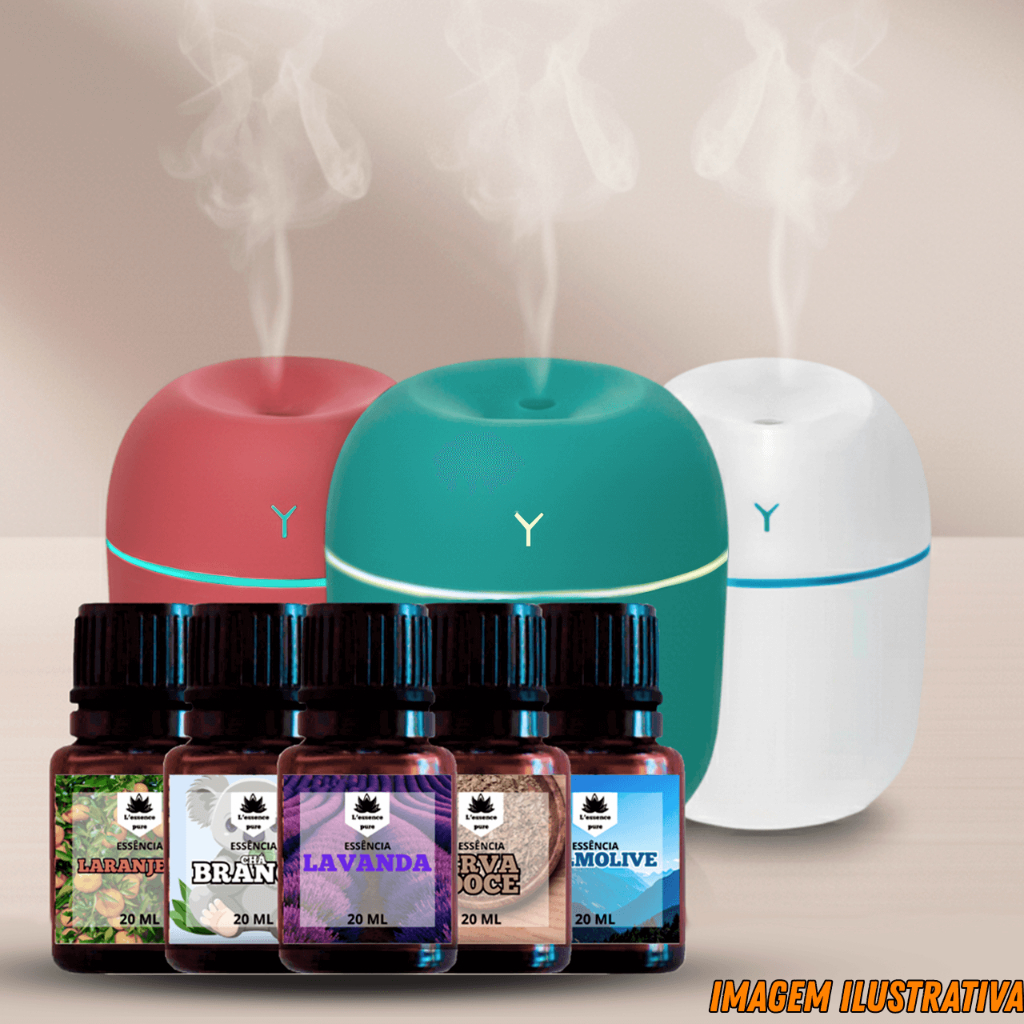 Kit 1 Umidificador Egg + 5 Essências de 20ml | Variação VIA CHAT | +35 Aromas | enfeites de natal em Oferta na Shopee