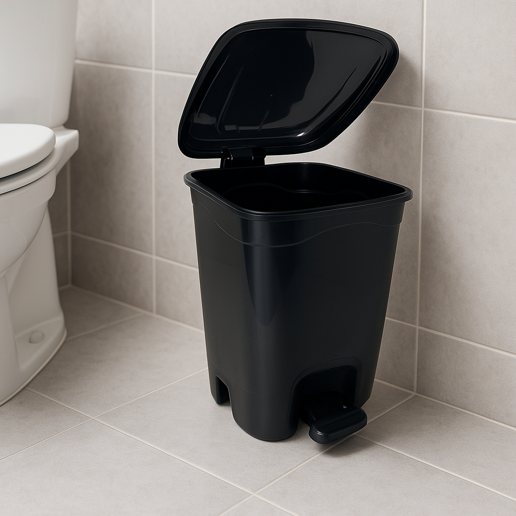 Lixeira Black Com Pedal 13L Versátil Para Banheiro Escritório Casa lavanderia Cozinha
