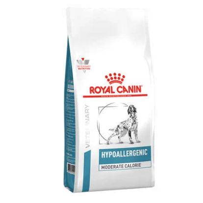 Ração Hypoallergenic Moderate Calorie para Cães 10.1kg Royal Canin em Oferta na Shopee