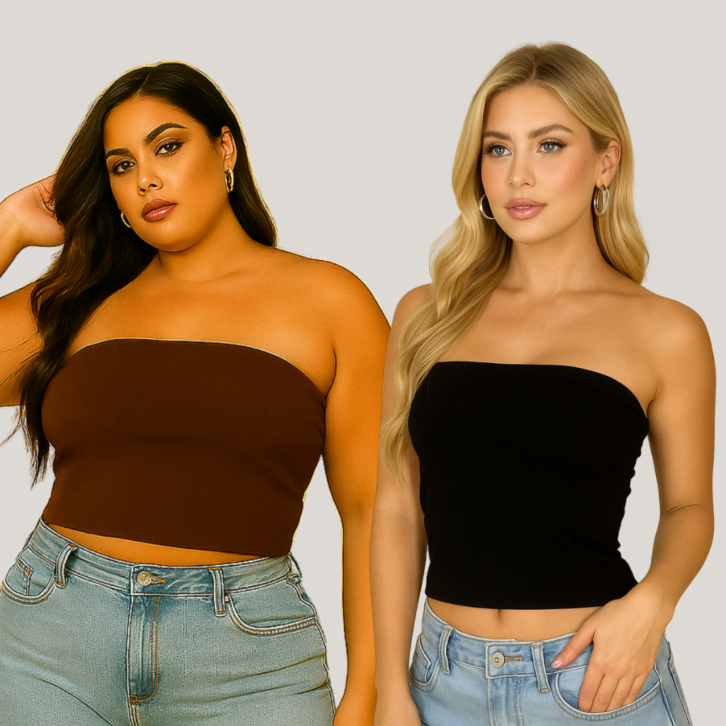 top tube cropped feminino suplex dupla camada modeladora  P ao 50 tomara que caia em Oferta na Shopee