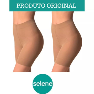 Kit com 2 Shorts Selene Slim Cintura Alta Levanta Bumbum em Oferta na Shopee