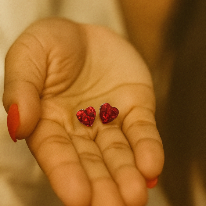 Brinco de Coração Cristal Cravejado Branco (Prata), Rosa, Vermelho ou Preto Cores Feminino Delicado Romantico Fofo Festa em Oferta na Shopee