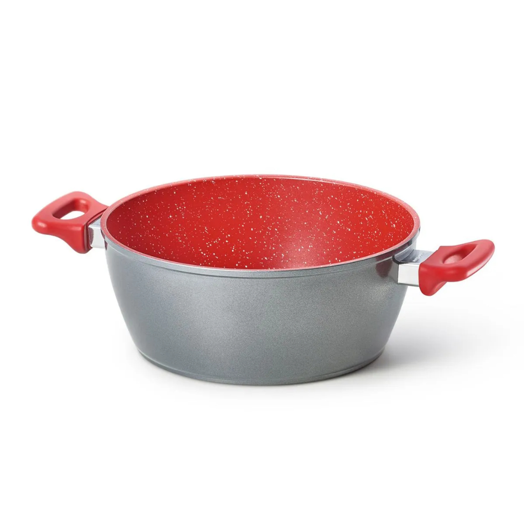 Panela Polishop Family Size Vermelha de 28cm em Oferta na Shopee