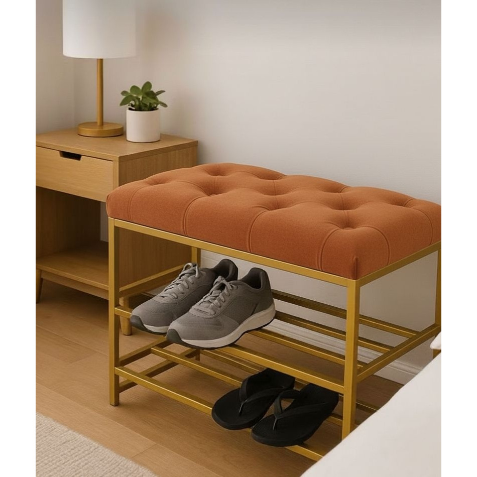 Sapateira Organizadora Recamier Industrial Acento macio 2 Andares Promoção Hall Quarto Decoração Natal