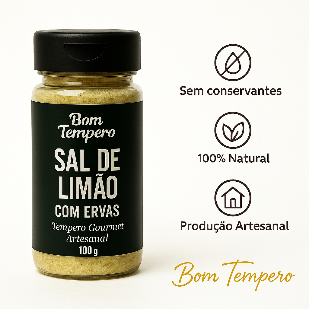 “Sal de Limão com Ervas para Peixe, Frango e Saladas – 100% Natural” Bom tempero