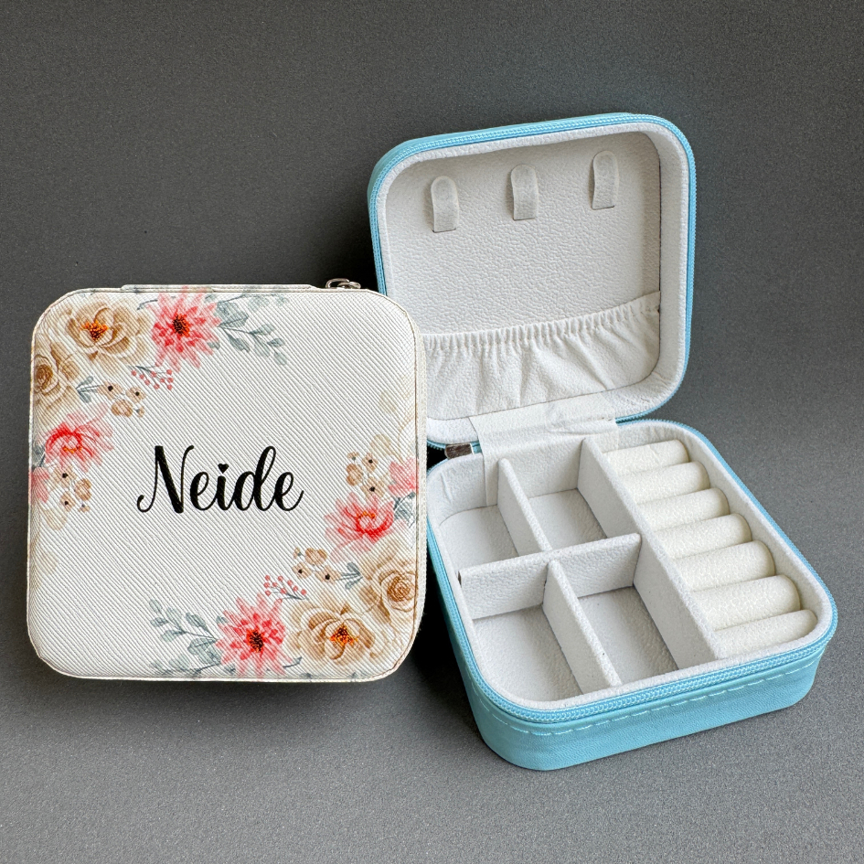 Porta Joias Personalizado Com Nome Estampas Coração em Oferta na Shopee