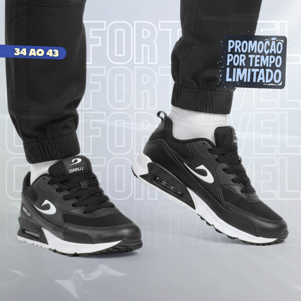 Tenis Masculino Daruj Esportivo Confortavel Academia Casual Uso Diário Corrida Promoção 38 ao 43 em Oferta na Shopee