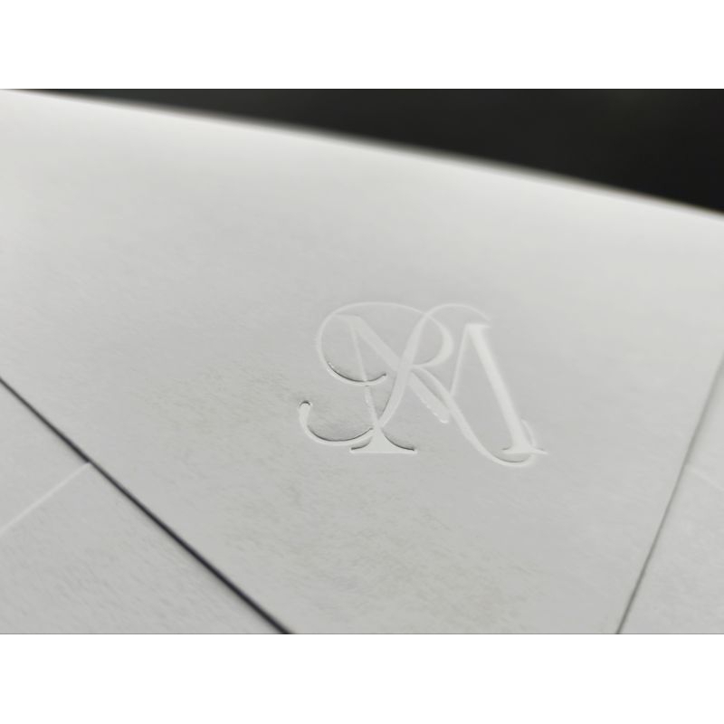 Envelopes  COM SEU MONOGRAMA - logo personalizado do cliente em Pérola papel branco em Oferta na Shopee