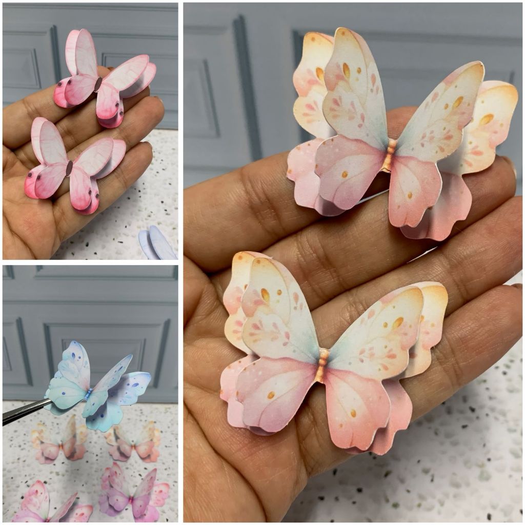 BORBOLETA 3D DECORAÇÃO/APLIQUE BORBOLETA RELEVO/TOPO DE BOLO/APLIQUE LEMBRANCINHA/TOPO DE BOLO BORBOLETAS 3D