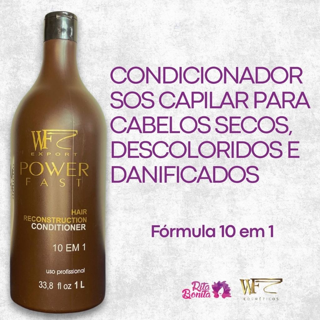 Condicionador SOS Capilar para Cabelos com Pré e Pós Químicas Progressivas Nutrição Power Fast WF 1L