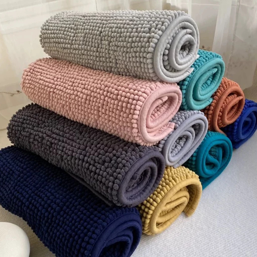 Tapete de Banheiro 40x60 Antiderrapante Microfibra Bolinha Macarrão Várias Cores