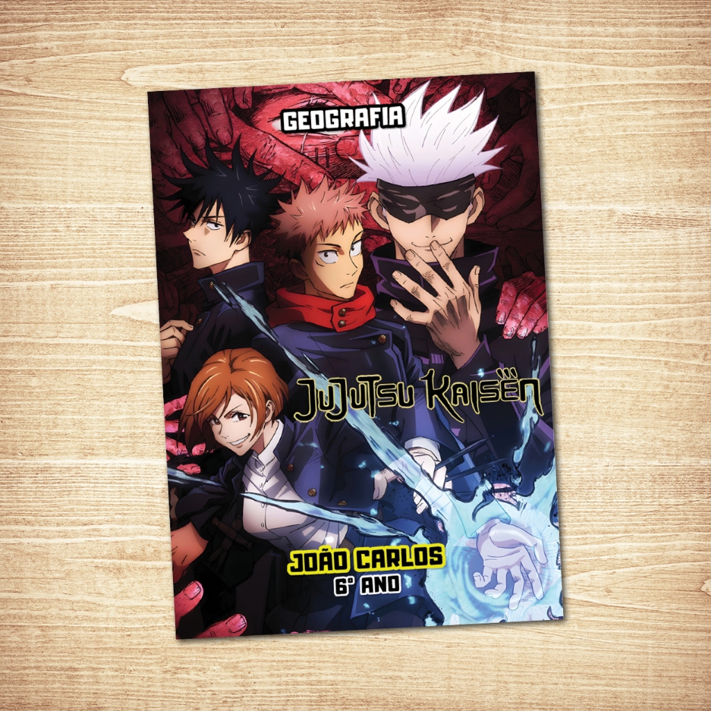 Kit Adesivos Jujutsu Kaisen Anime Capa Caderno A4 em Oferta na Shopee