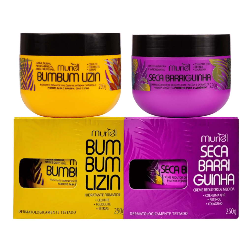 Kit 2 Hidratantes Corporal Bumbum Lizin Seca Barriguinha Muriel Cosméticos Corpo Barriga em Oferta na Shopee