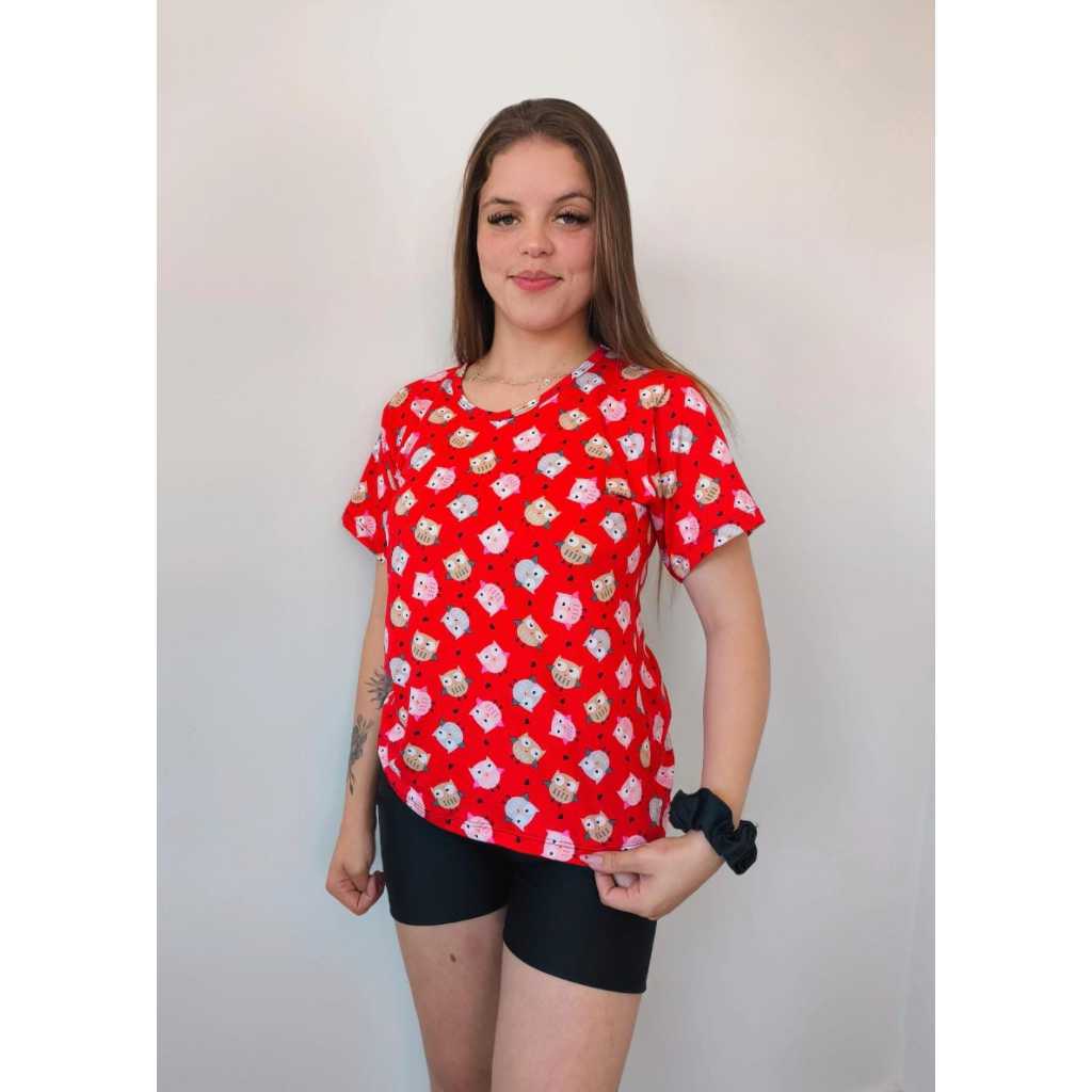 Baby dool, Pijama Feminino Manga Curta, Bermuda, Camisa, Suede , Roupa de dormir, Meia Estação