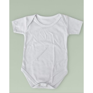 Kit 05 unidades Body bebê Branco GG 100% algodão