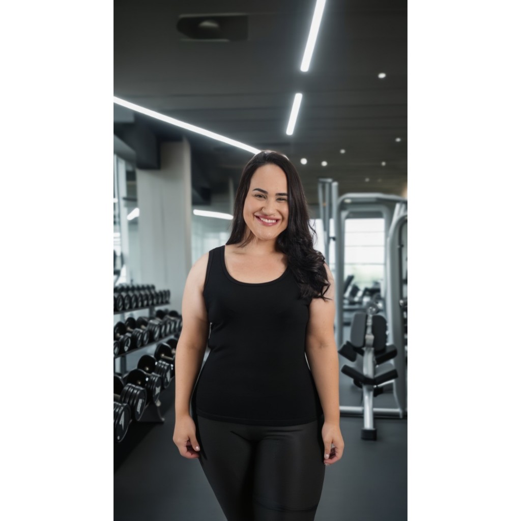 Combo 3 Regata Academia Feminina Plus Size, Camiseta Regata Fitness Caminhada Treino Verão 2026