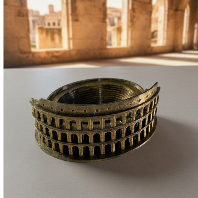 Coliseu Miniatura Decoração Roma Luxo Dourado Envelhecido Moderno Itália Suvenir Viagem em Oferta na Shopee