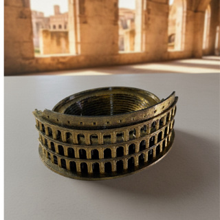 Coliseu Miniatura Decoração Roma Luxo Dourado Envelhecido Moderno Itália Suvenir Viagem em Oferta na Shopee