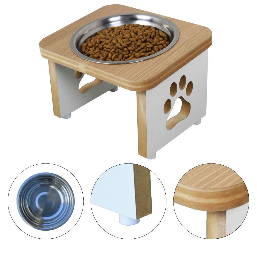 PET Comedouro Elevado Mdf Tradicional Simples Cachorro