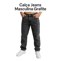 Calça Jeans Masculina Grafite Super Estilosa