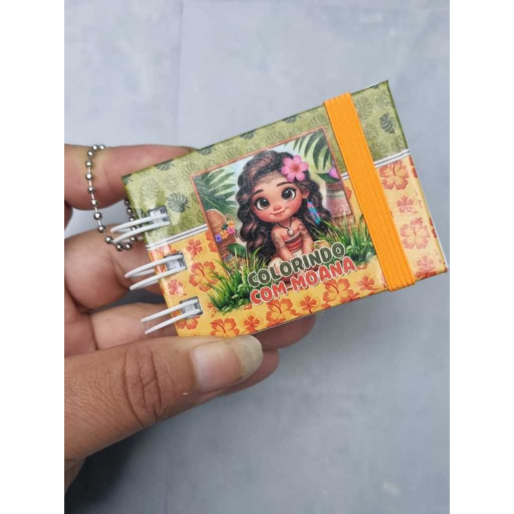 Chaveiro Mini Livro de Colorir Personalizado Lembrancinha Criativa Brinde Infantil Festa Aniversário