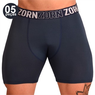 Kit Cuecas Boxer Comprida Long Leg Masculinas Adulto Lisas