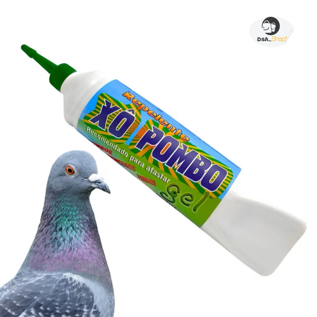 Repelente Xô Pombo Gel Espanta Pardais Morcegos Pombos 250g