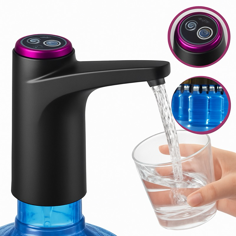 Bebedouro Bomba Elétrica Garrafão Galão Água Recarregável tomate compativel com galão de 5L 10L 20L